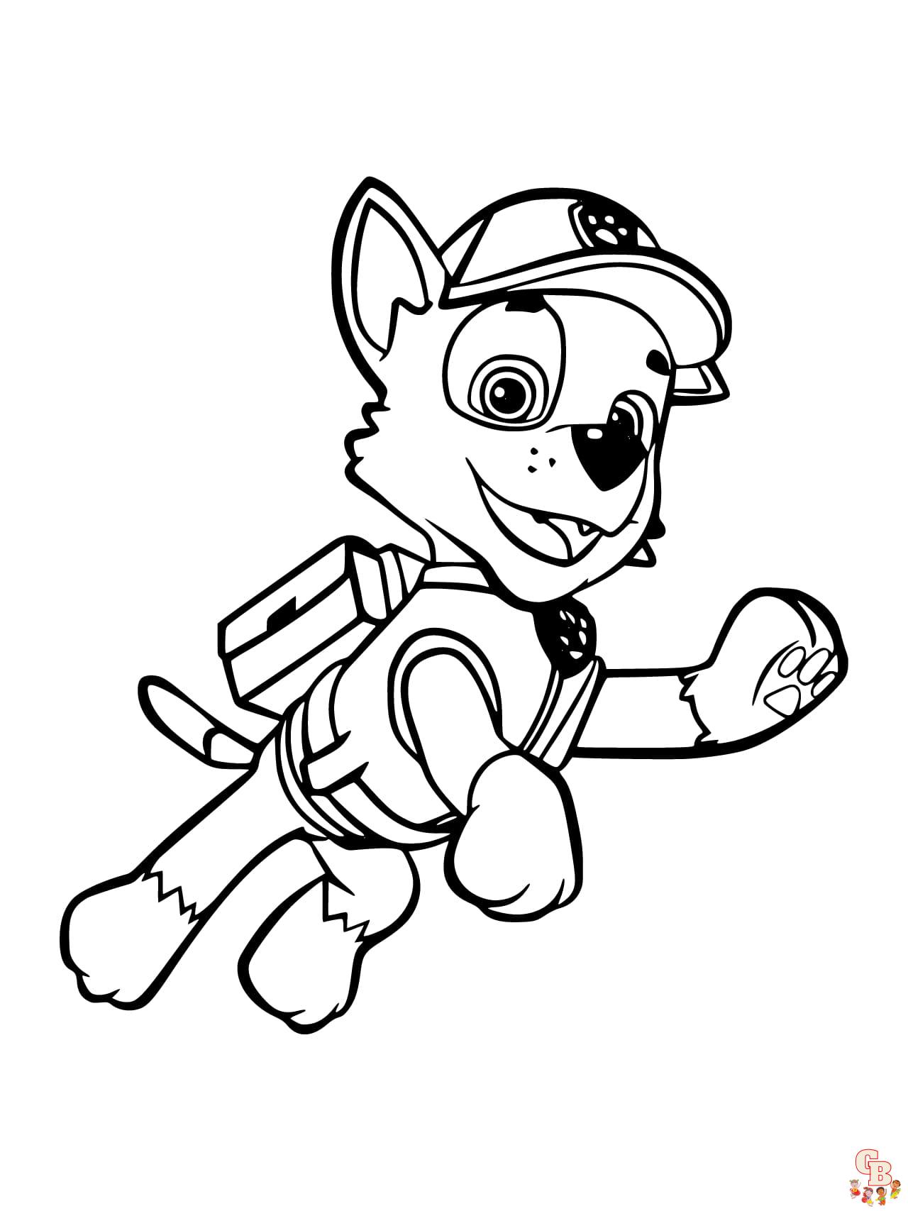 rocky paw patrol coloring pages printable