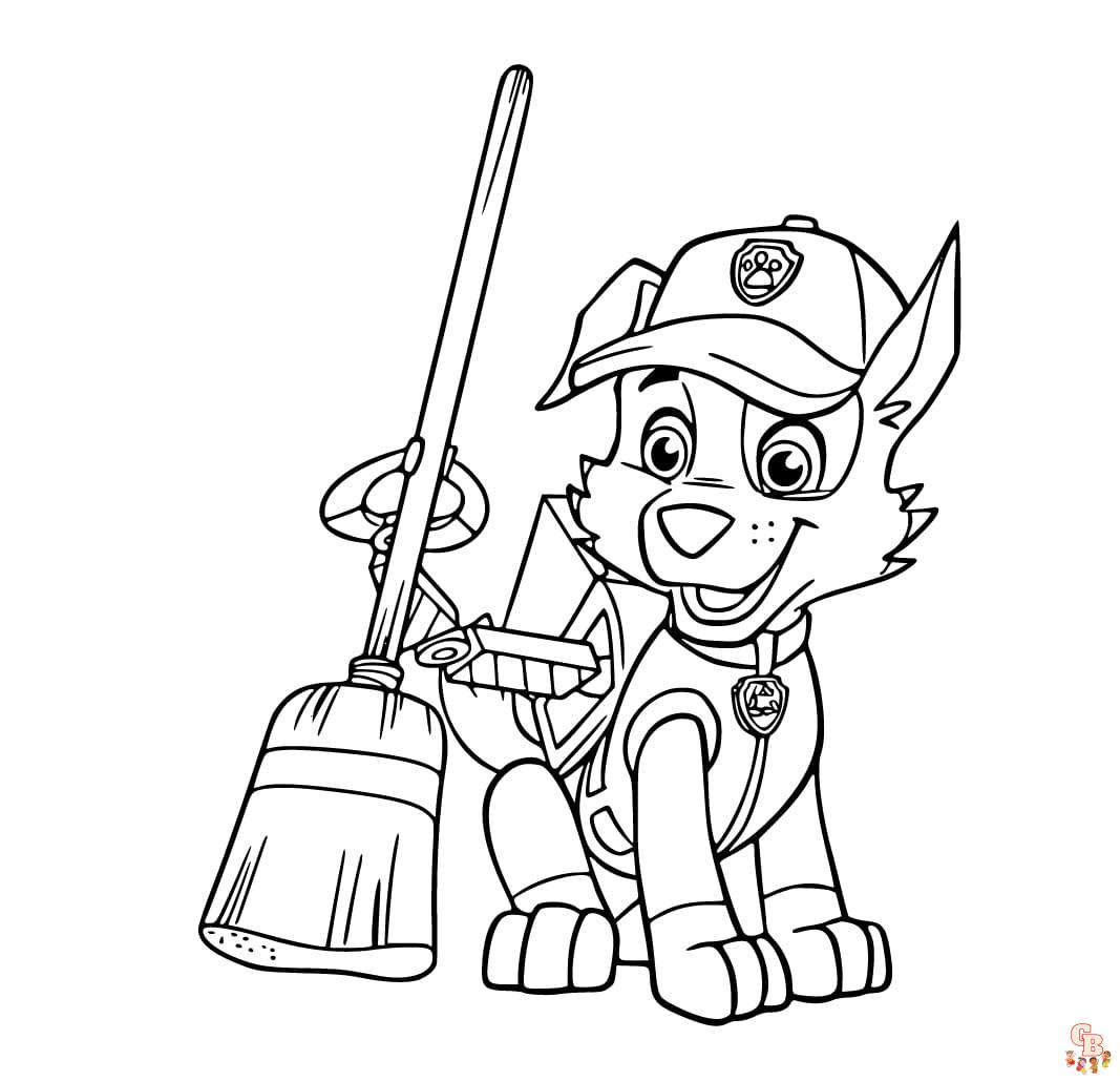 rocky paw patrol coloring pages to print