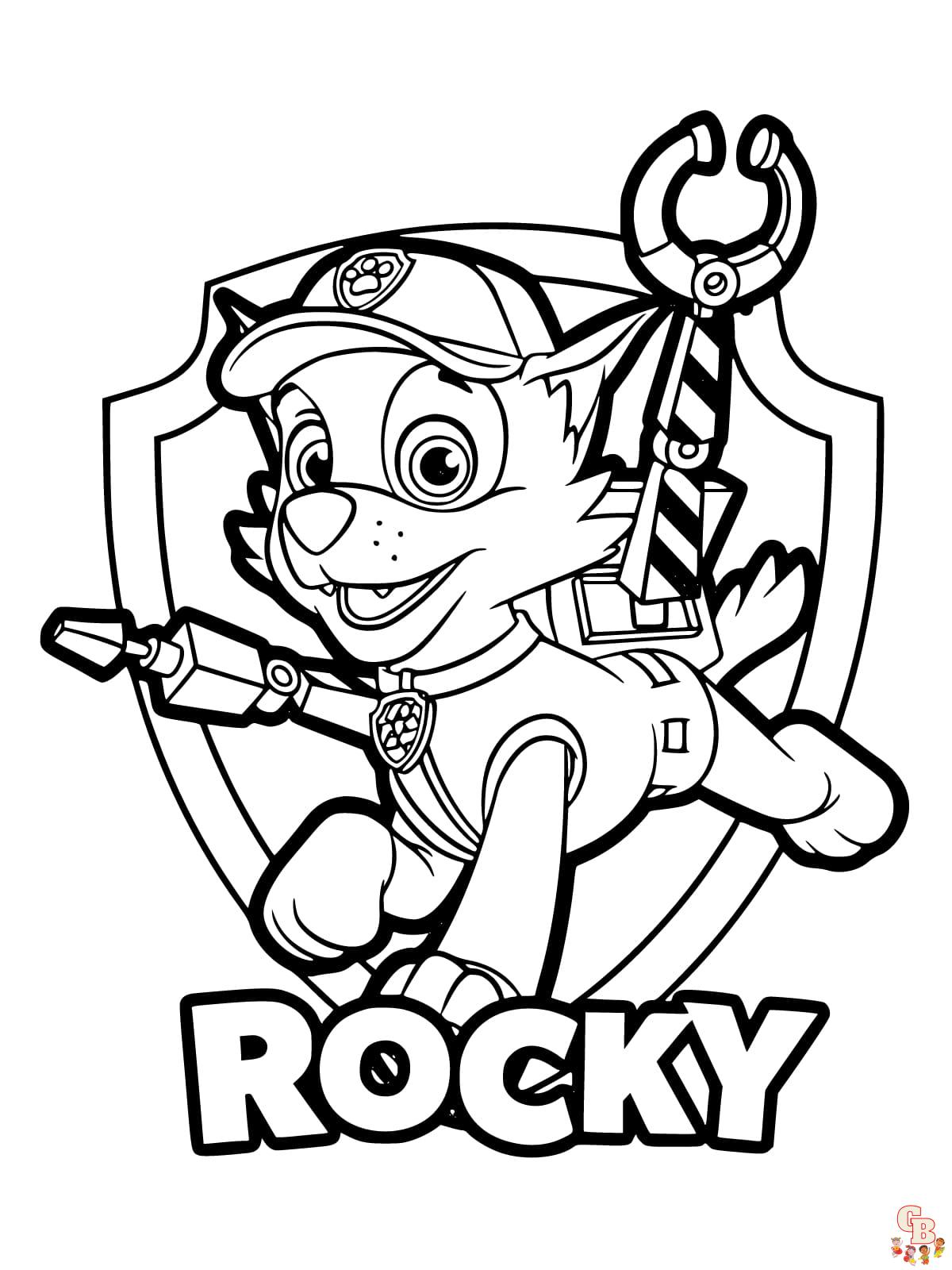 rocky paw patrol coloring pages