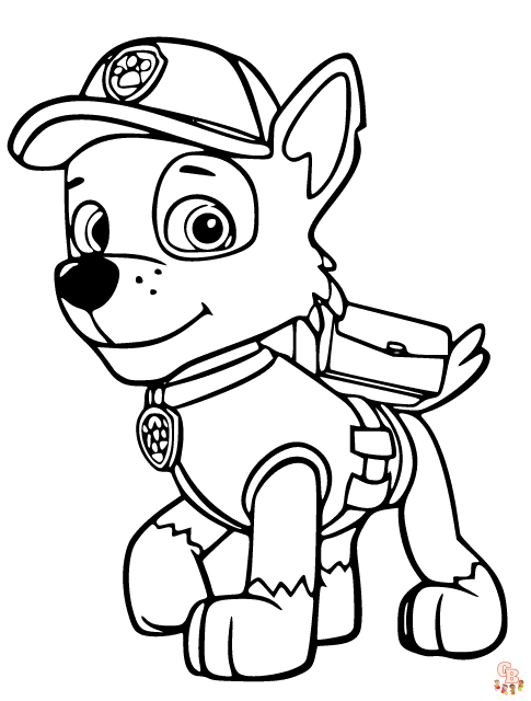 rocky paw patrol coloring pages