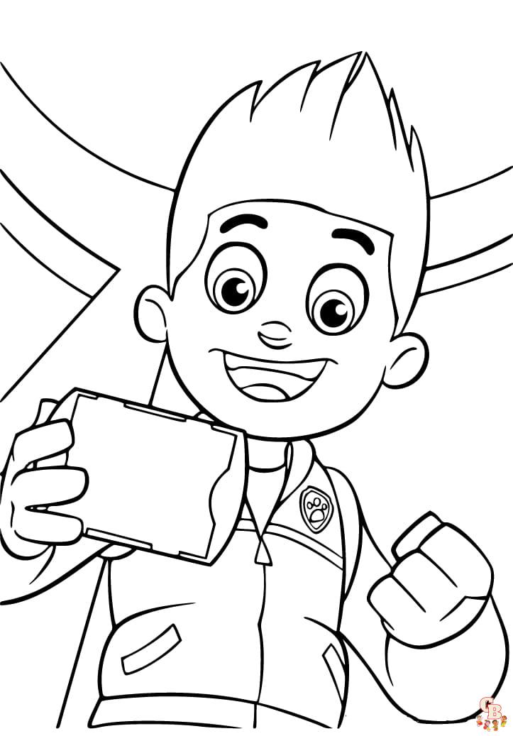 ryder paw patrol coloring pages free