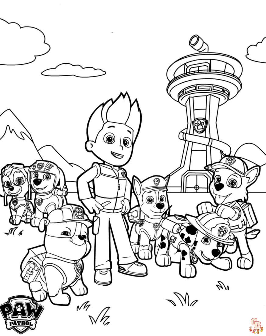 ryder paw patrol coloring pages printable