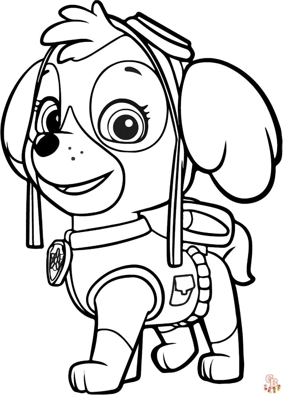 skye coloring page coloring pages