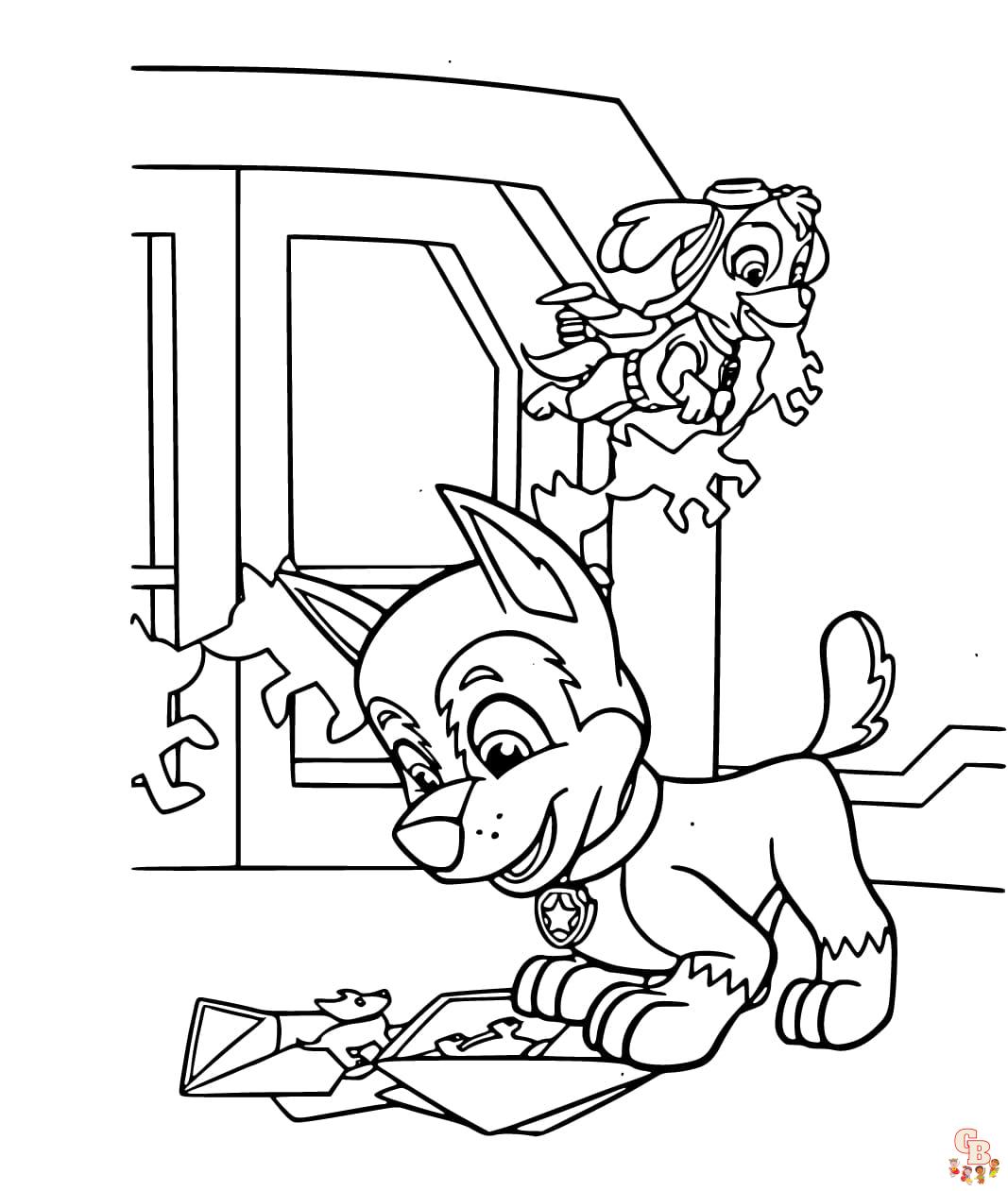 skye paw patrol coloring page 2