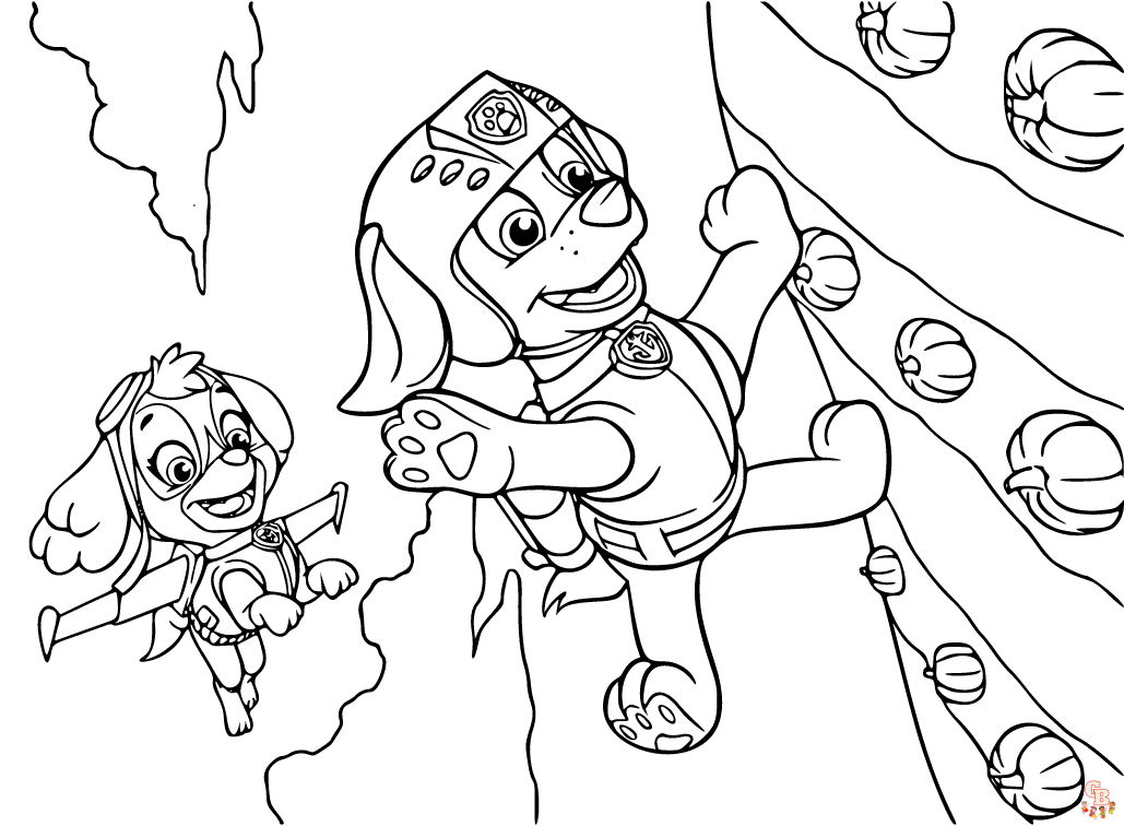 skye paw patrol coloring page