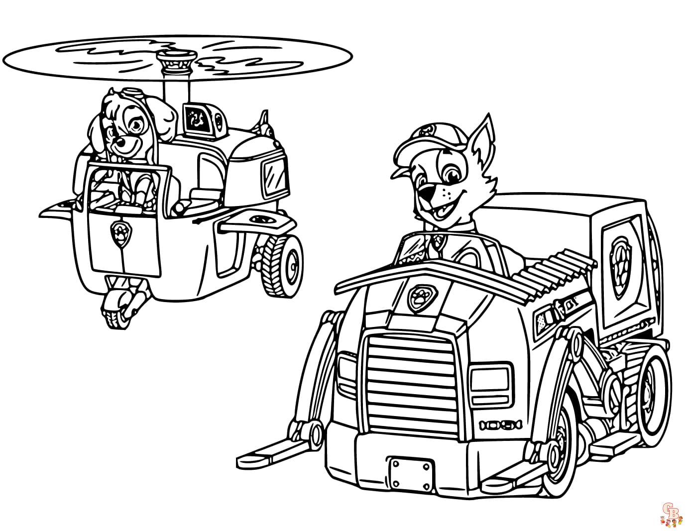 skye paw patrol coloring pages printable