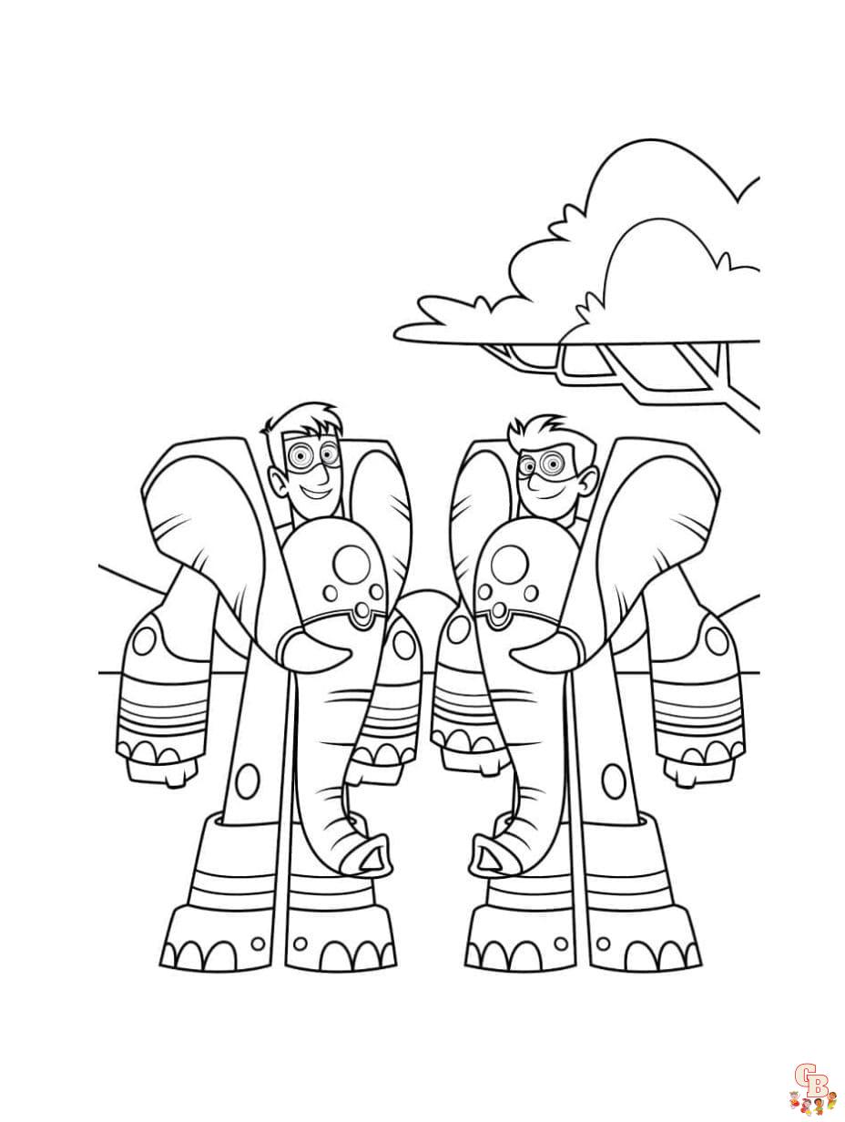 wild kratts coloring pages 2