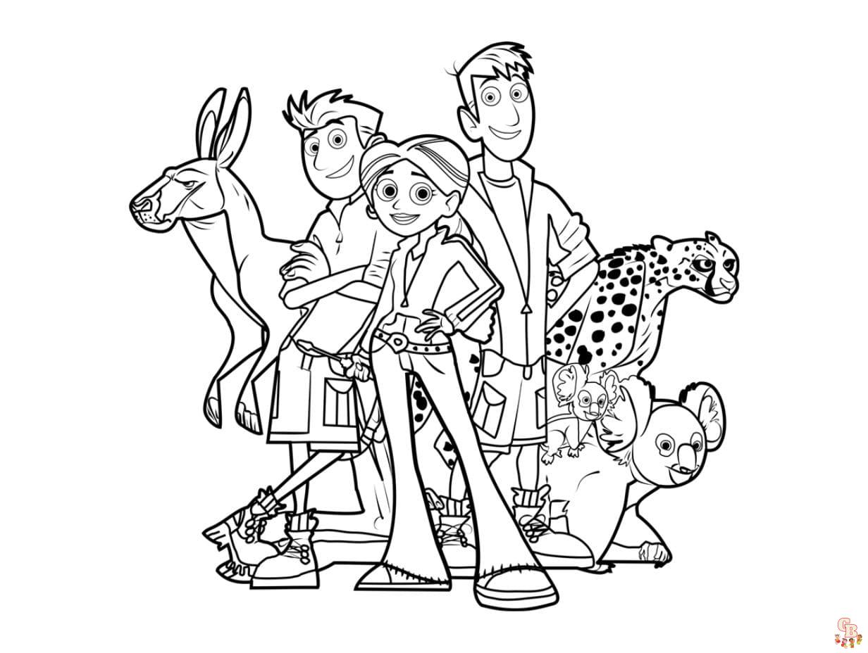 wild kratts coloring pages