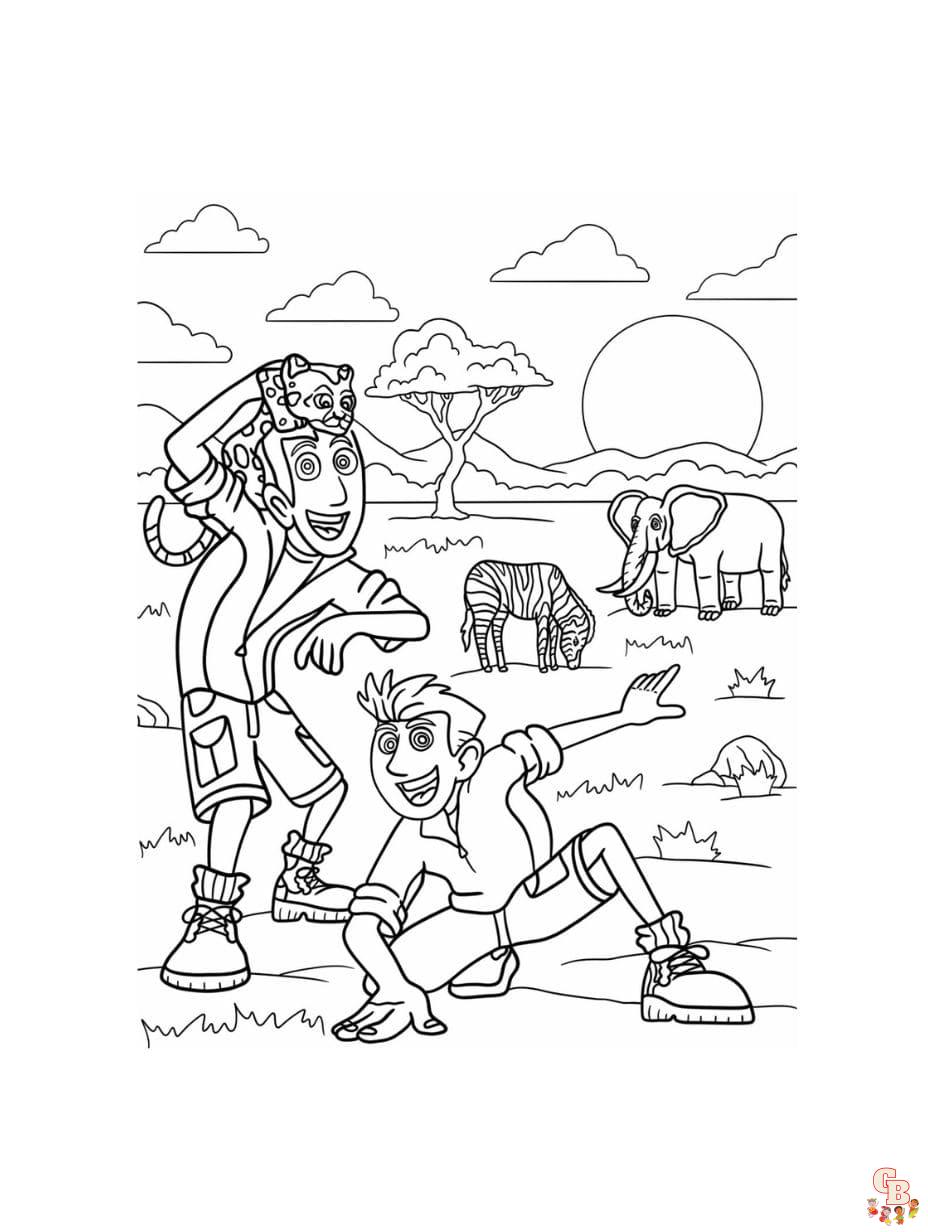 wild kratts printable coloring pages