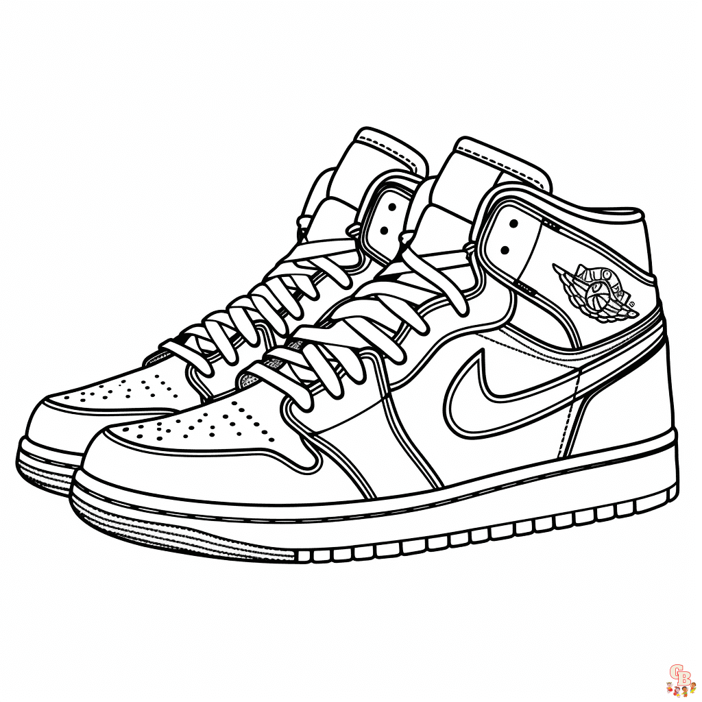 Free jordan 1 coloring page