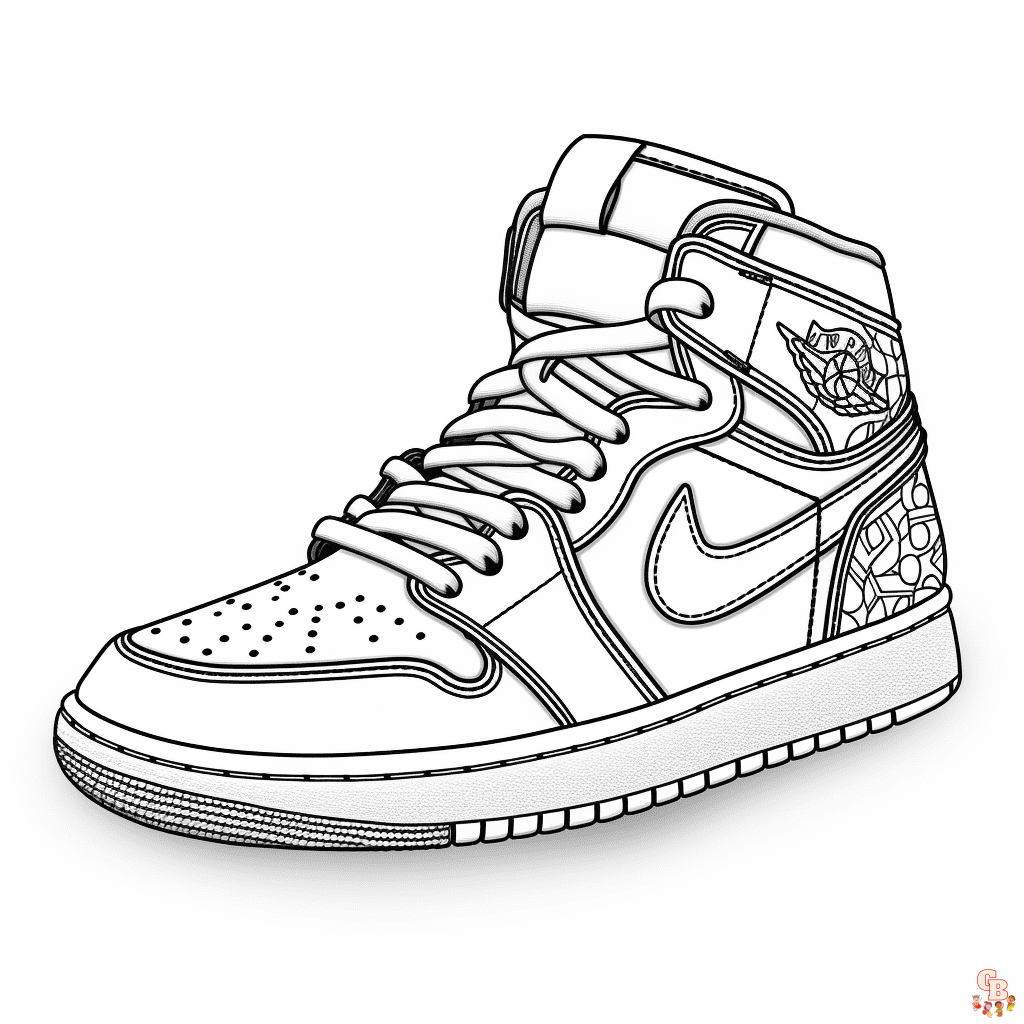 Jordan 1 coloring pages to print