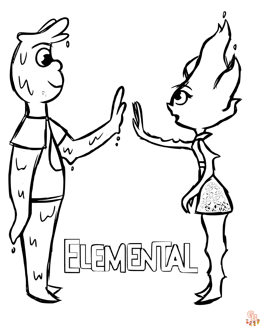 elemental coloring pages