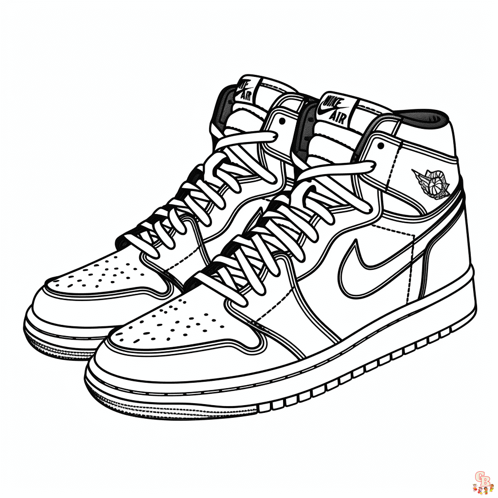 free jordan 1 coloring pages printable