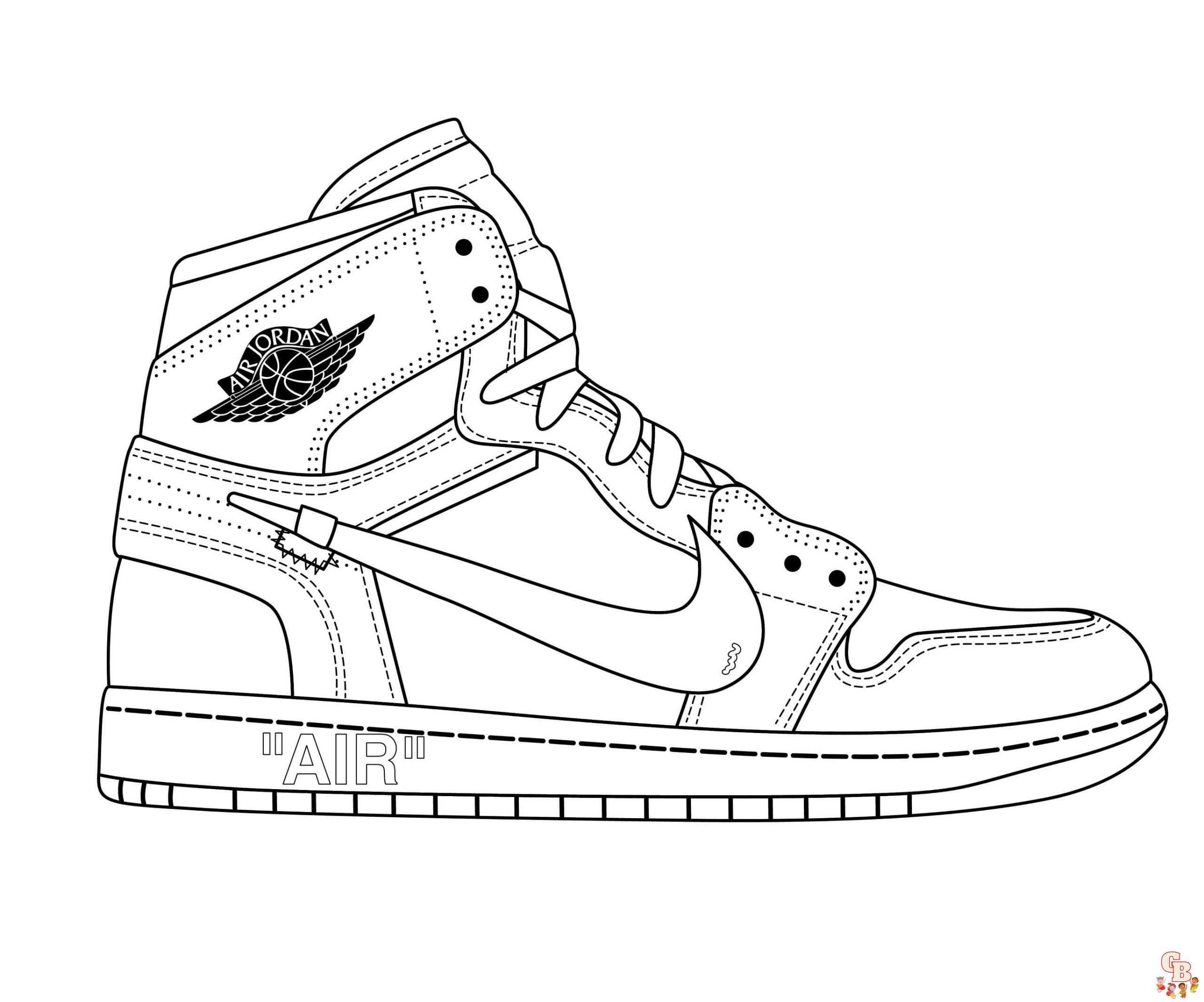 jordan 1 coloring sheet free