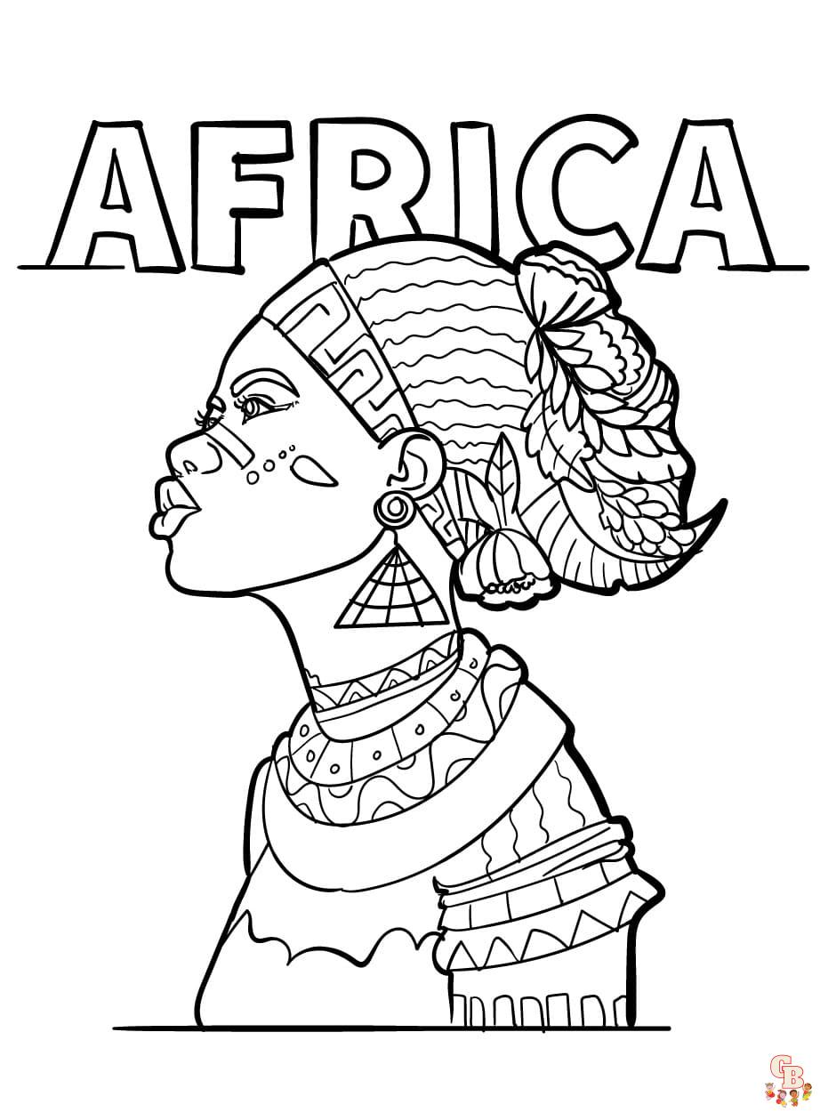 Africa Coloring Sheets