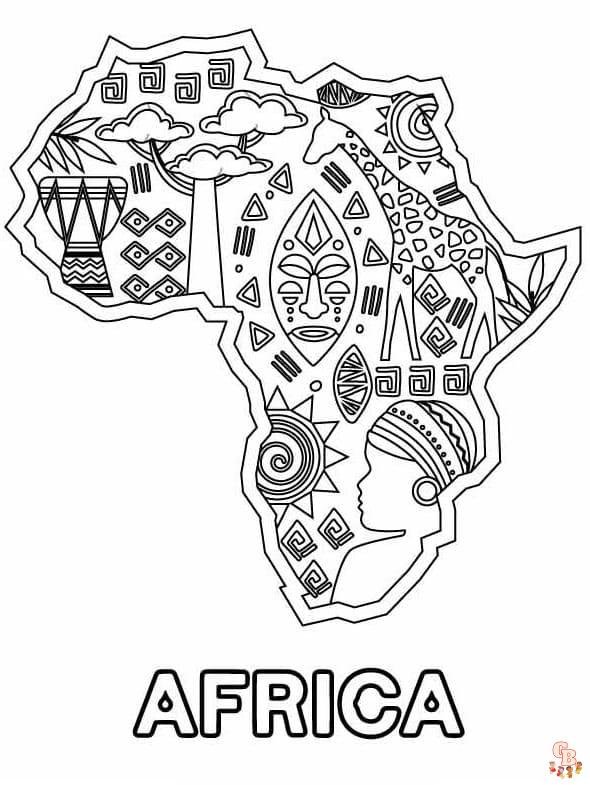 Africa coloring pages free