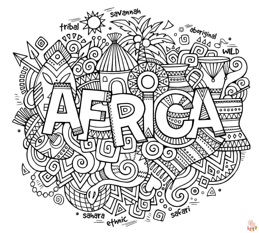 Africa coloring pages to print