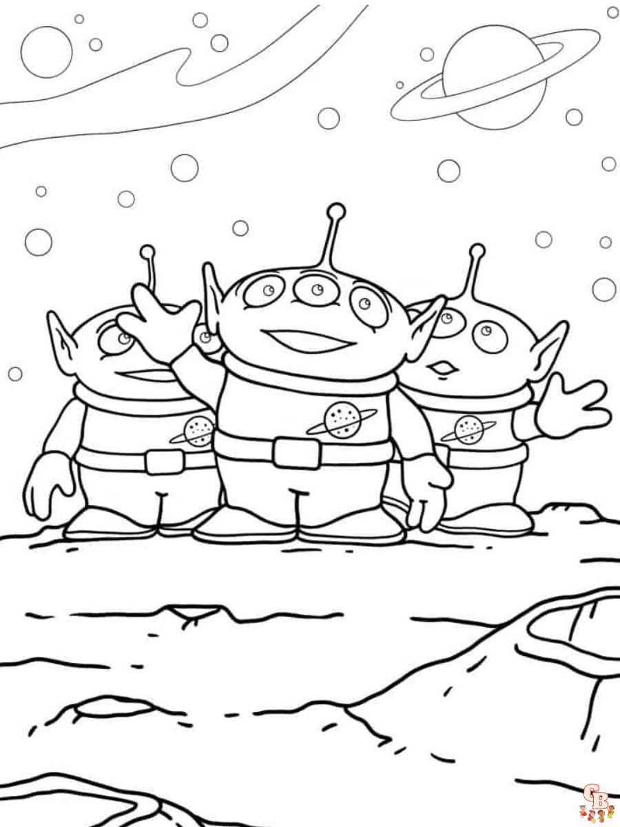 Aliens toy story coloring pages