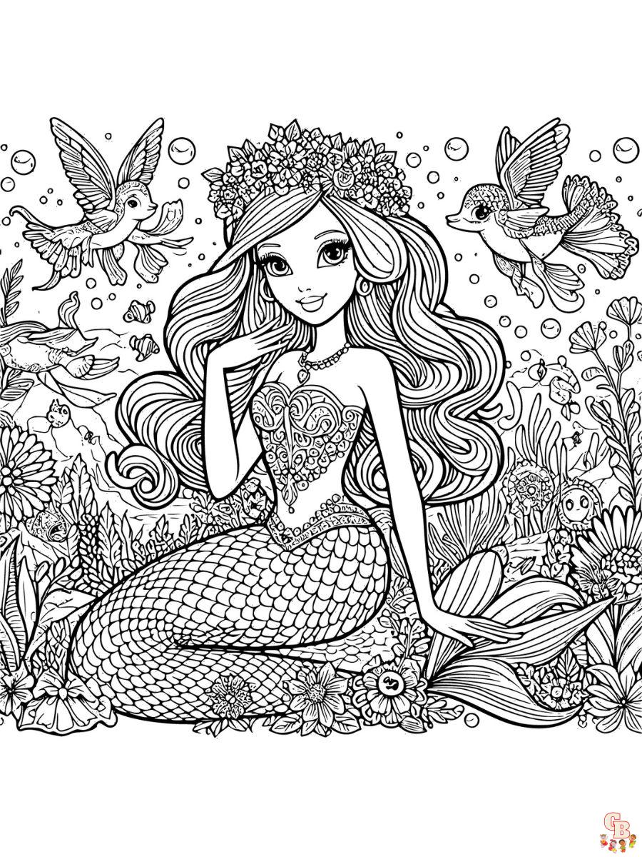 Barbie Mermaidia Coloring Page