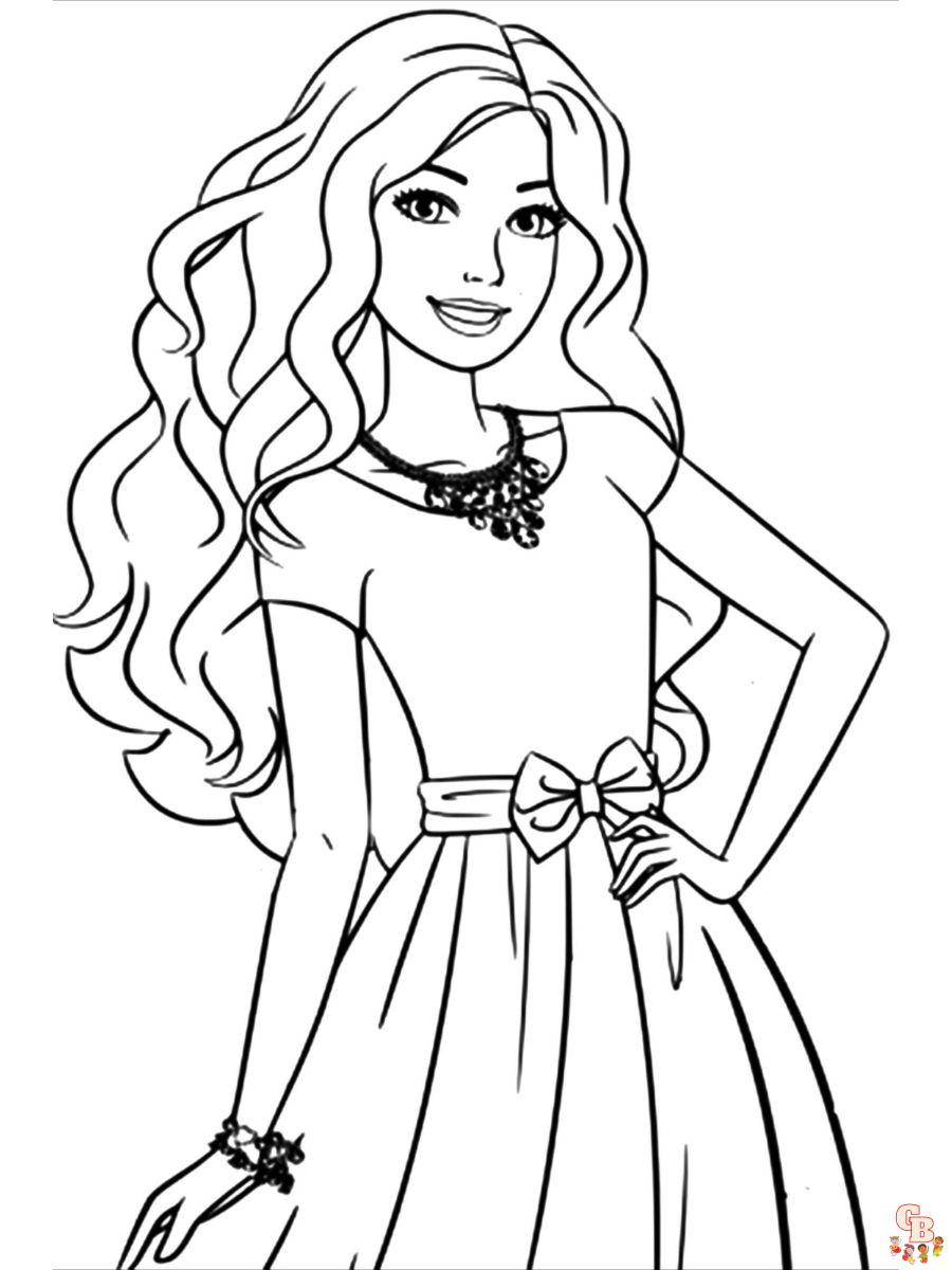 Barbie coloring pages free