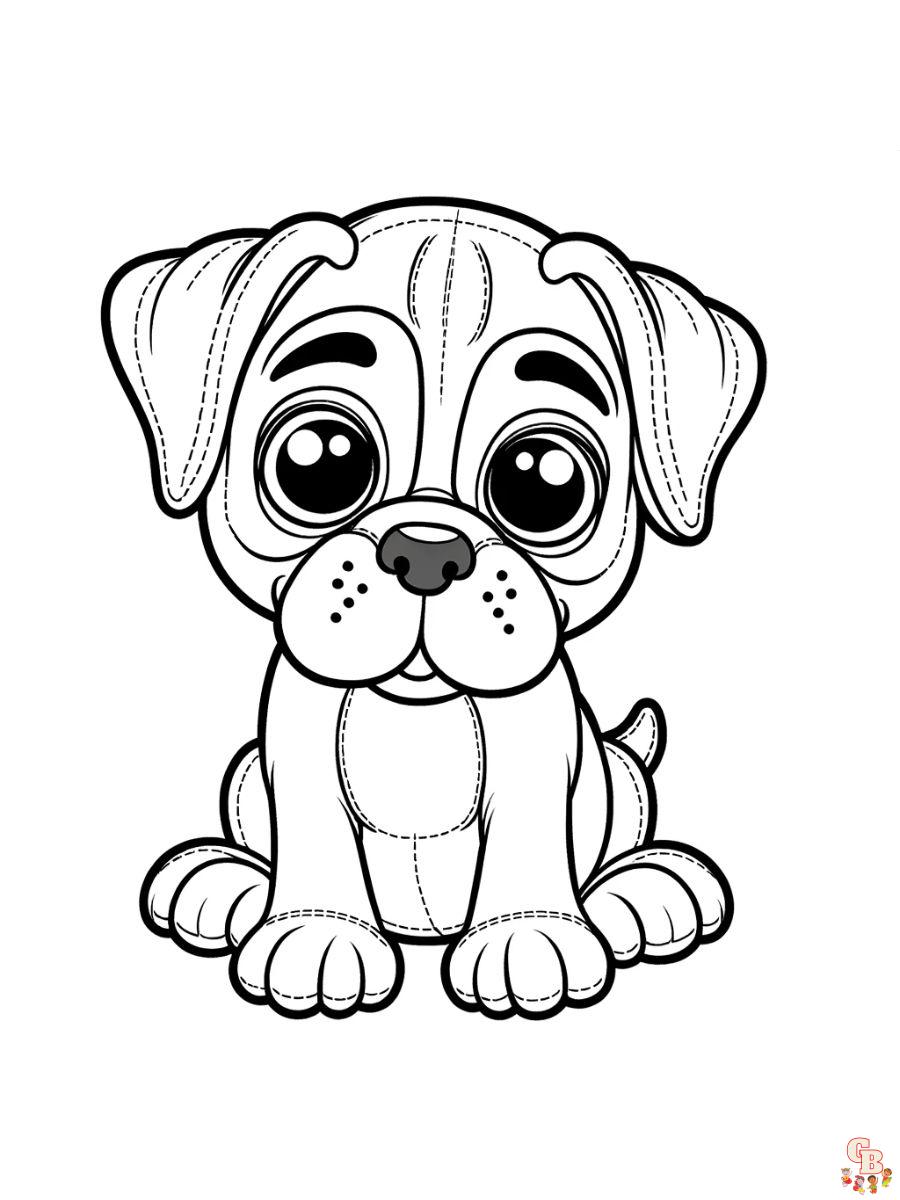 Boxer Dog Coloring Pages for kids