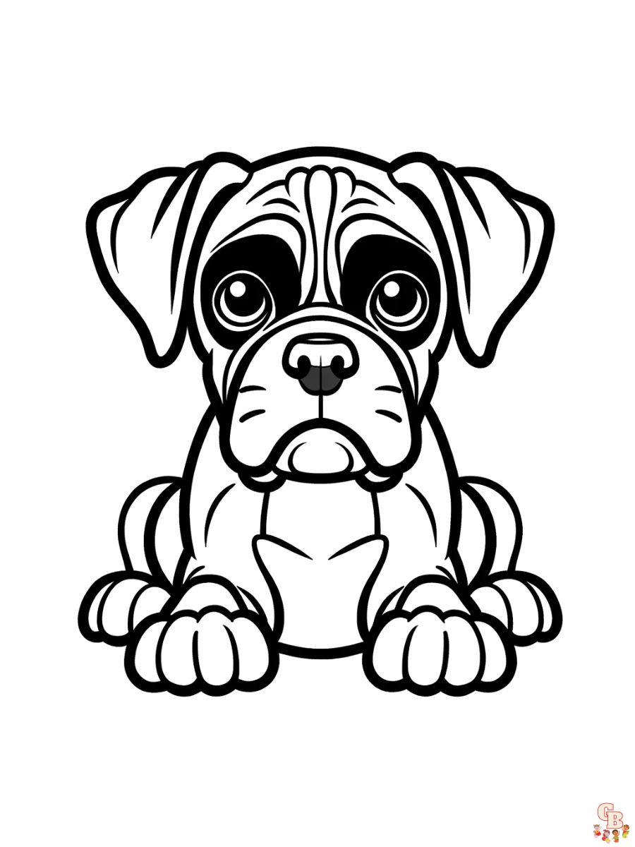 Boxer Dog Coloring Pages