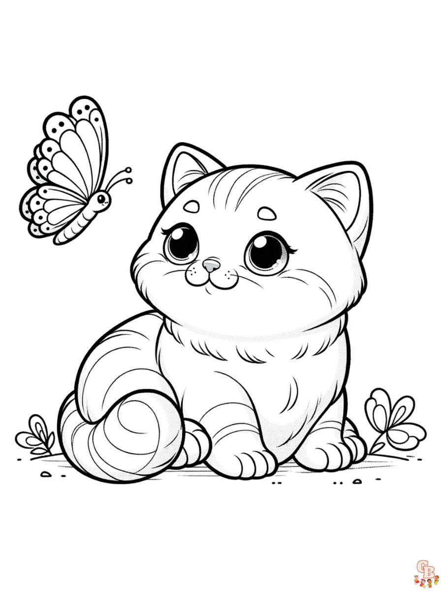 British Shorthair cat coloring pages