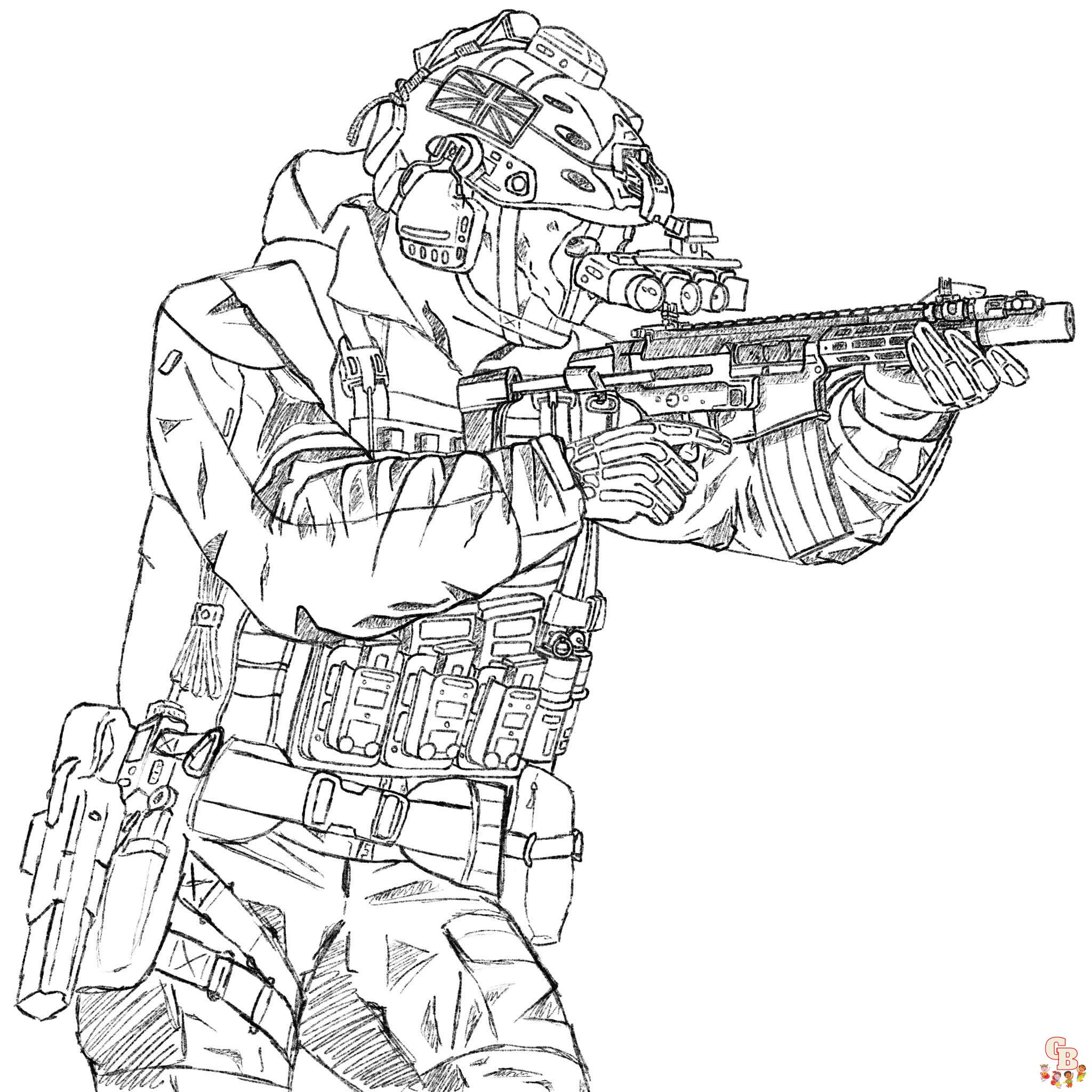 Call of Duty coloring pages cool