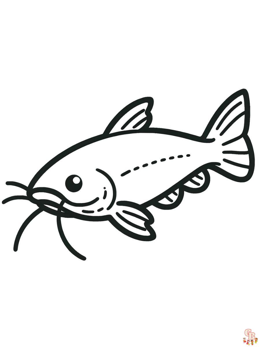 Catfish Coloring Pages free