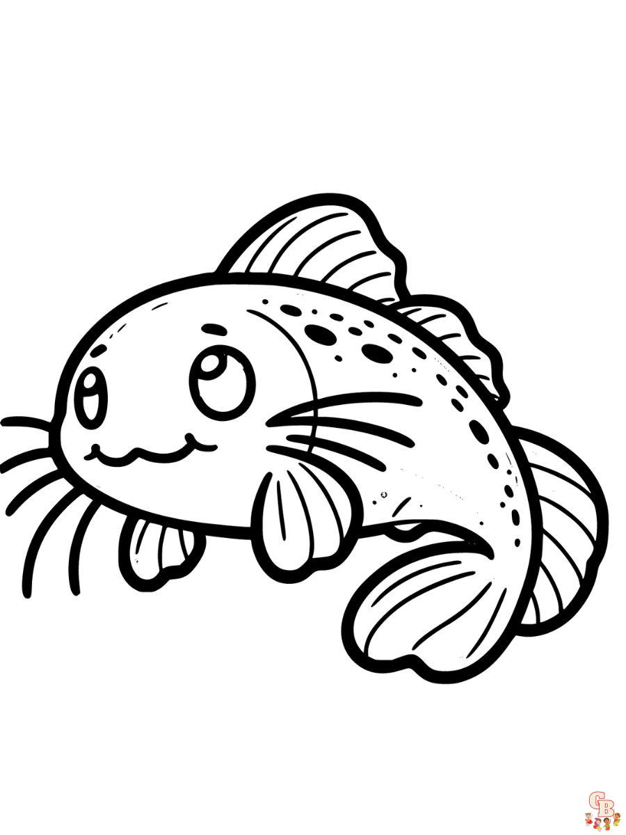 Catfish Coloring Pages to print