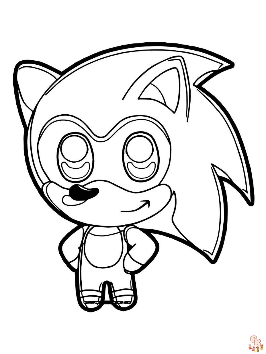 Chibi Sonic Coloring Pages