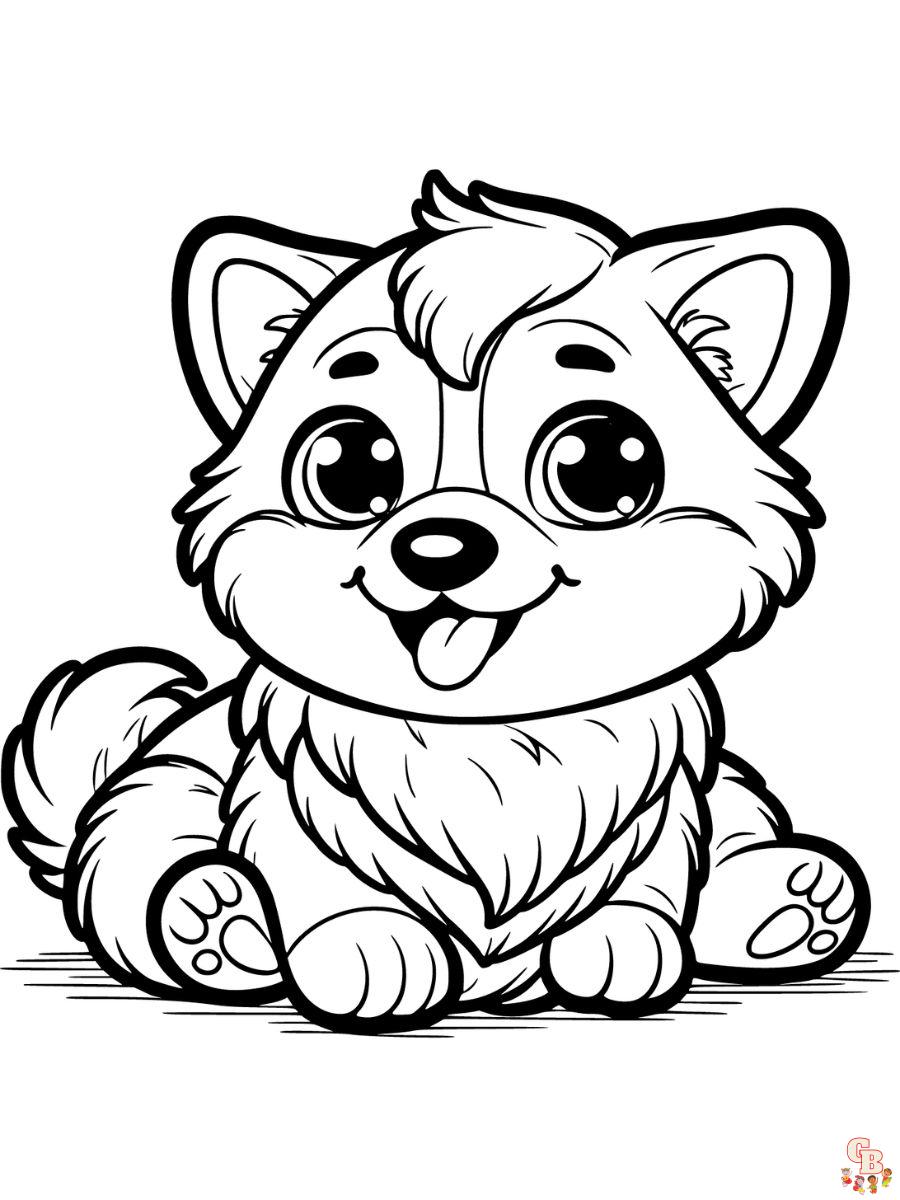 Corgi Dog Coloring Pages to print