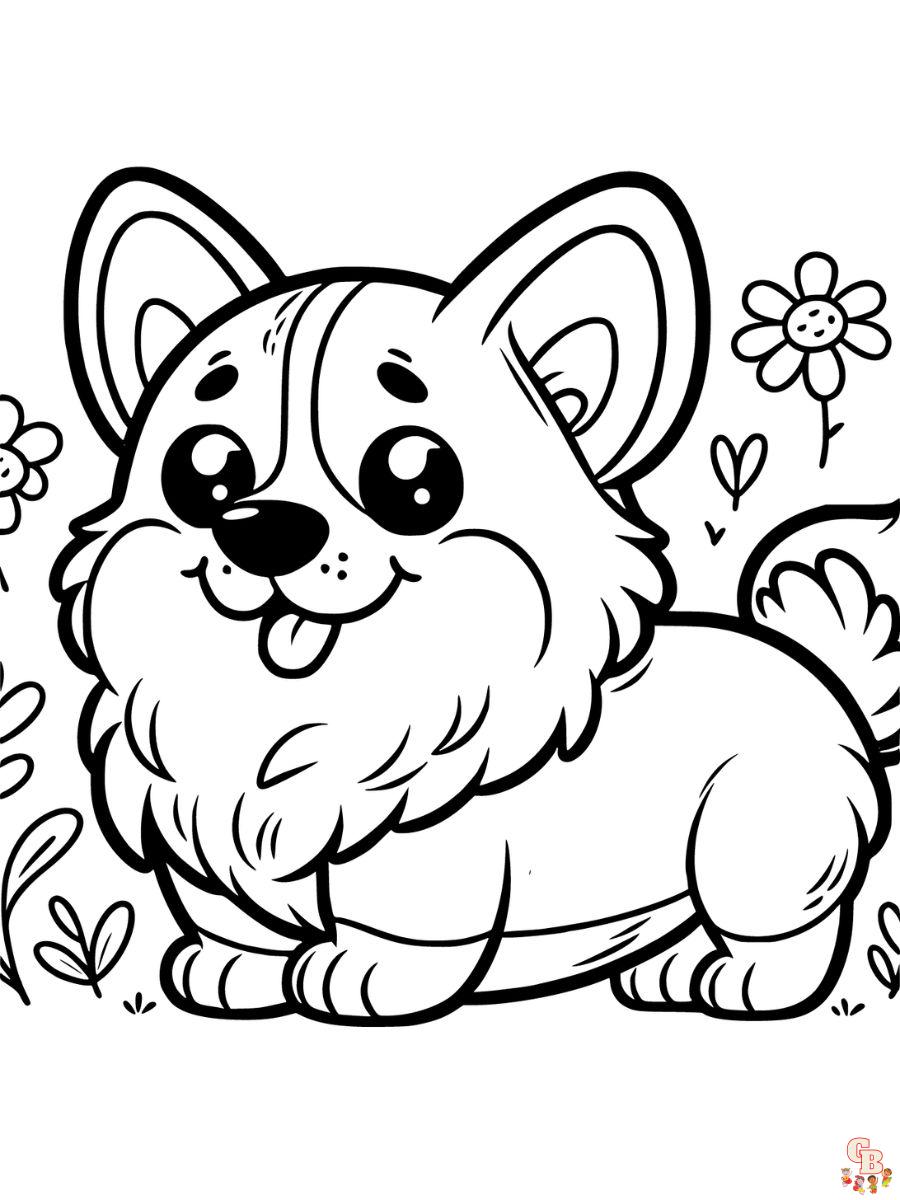 Corgi Dog Coloring Pages