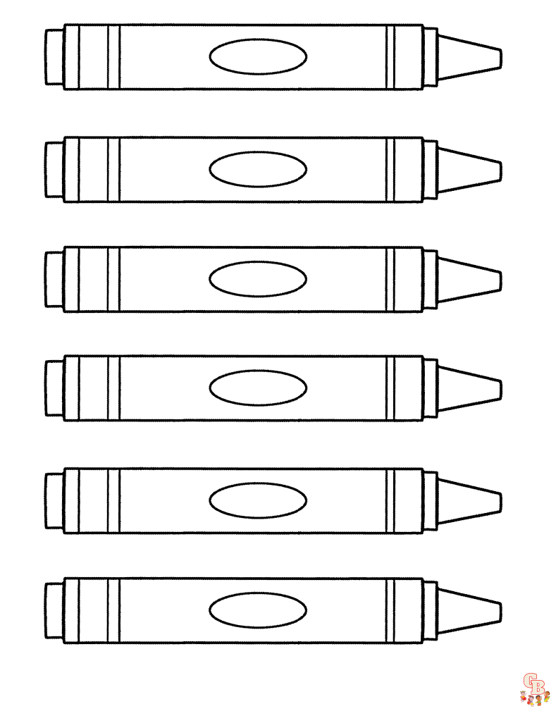 Crayon coloring page printable free