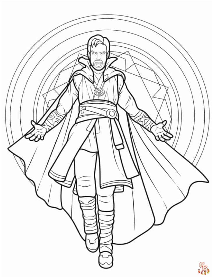 DR Strange Coloring Sheets free