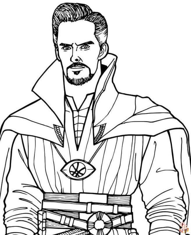 DR Strange coloring pages free