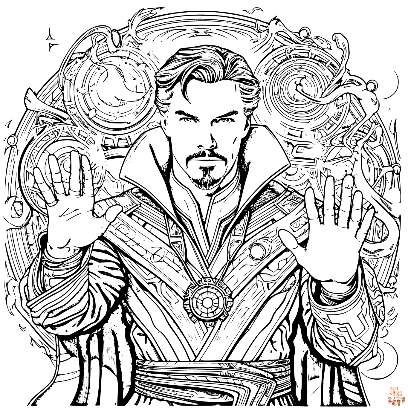 DR Strange coloring pages printable