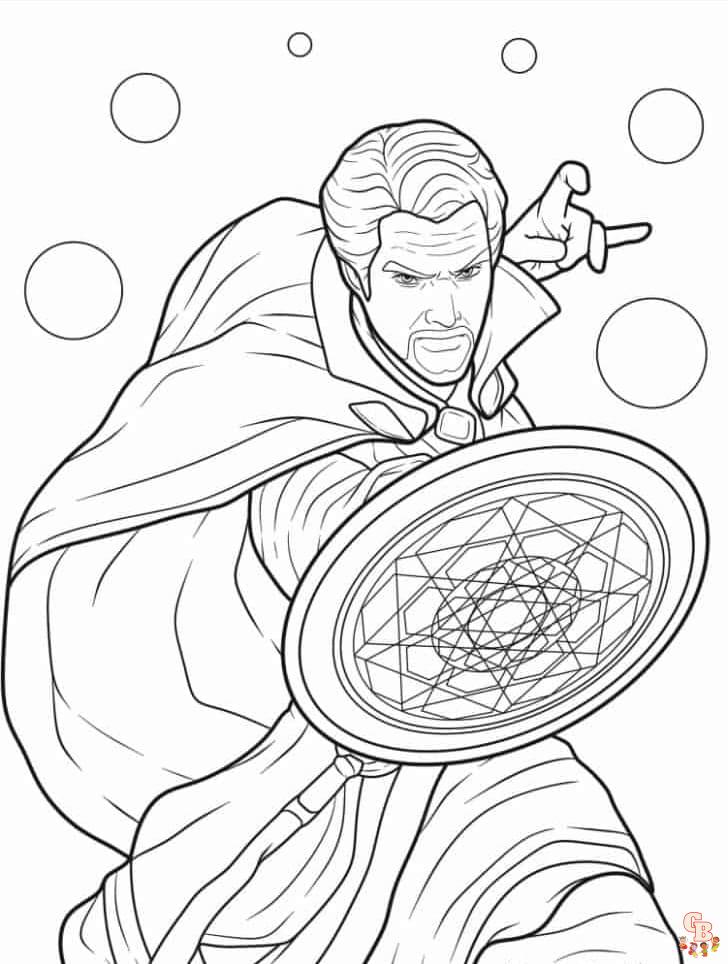 DR Strange coloring pages to print