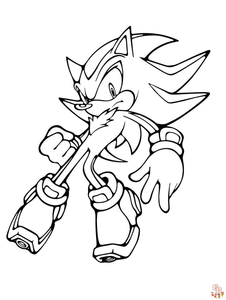 Dark Sonic Coloring Pages