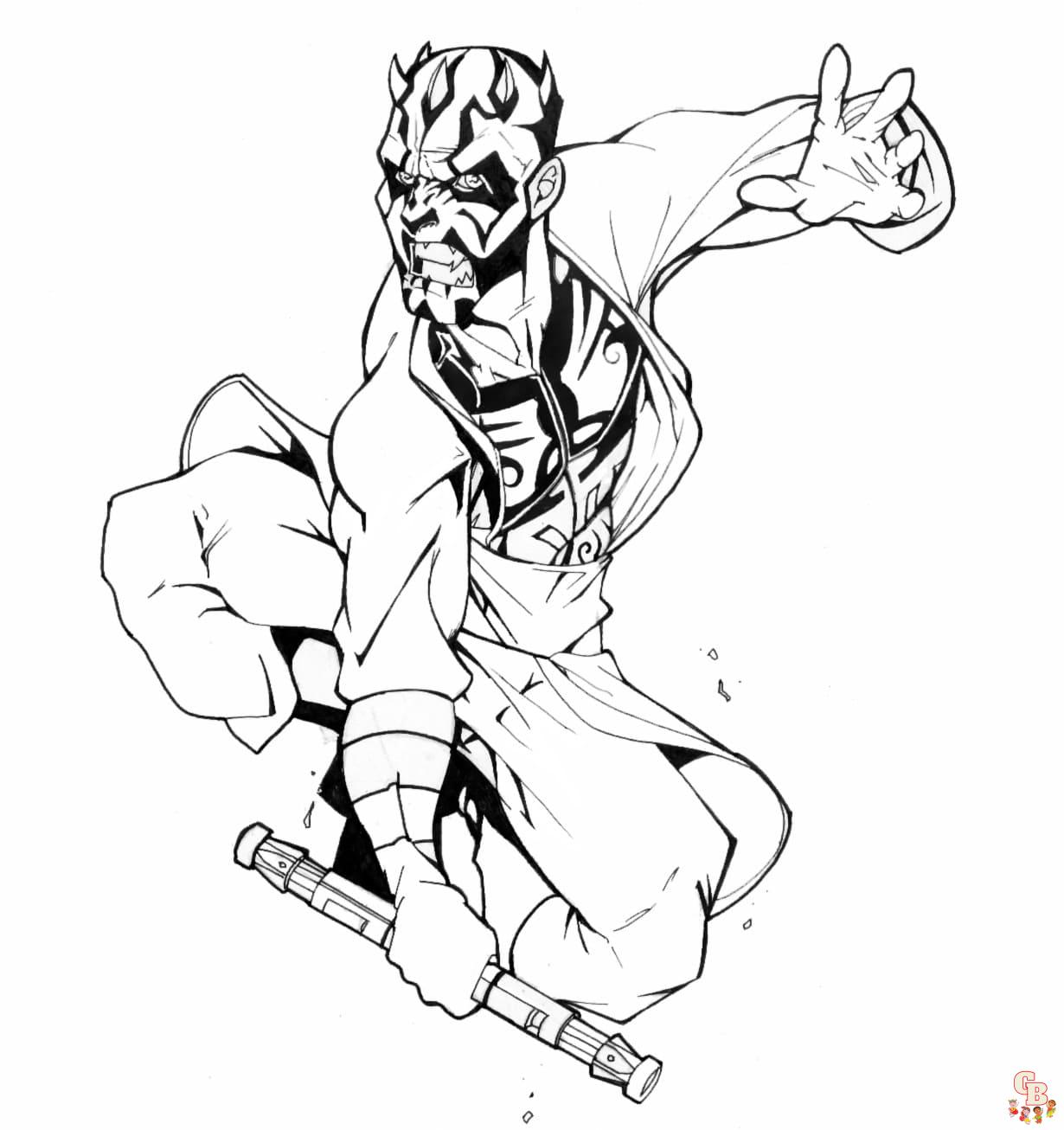 Darth Maul Coloring Sheets