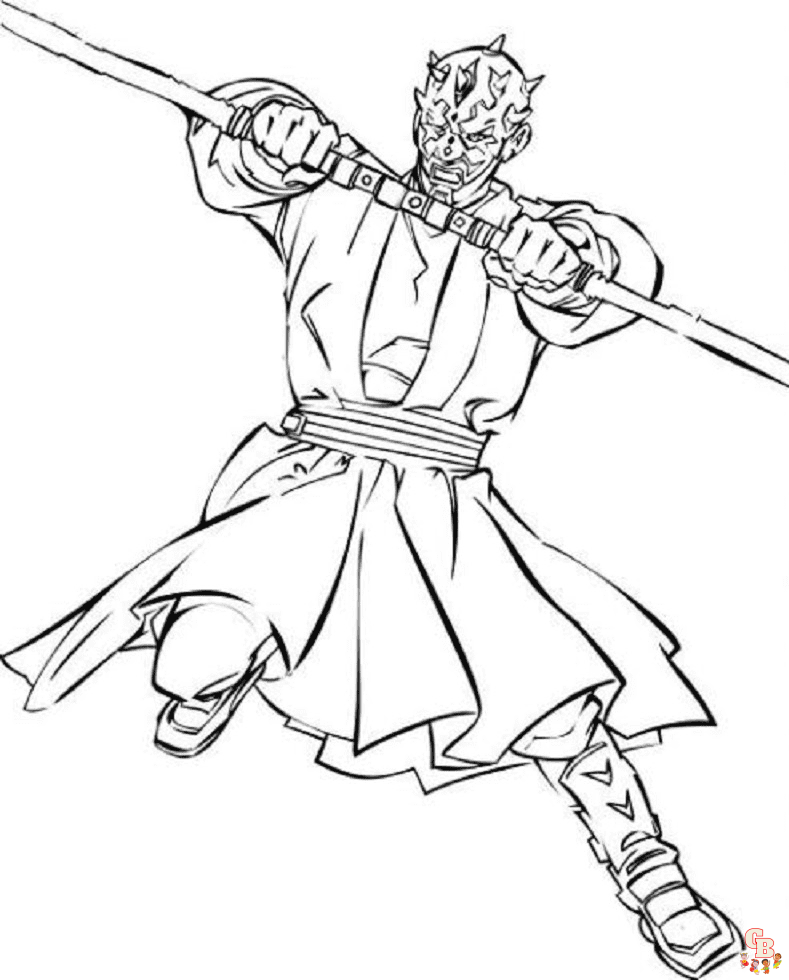 Darth Maul coloring pages printable free