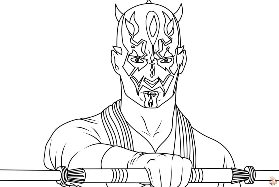 Darth Maul coloring pages to print