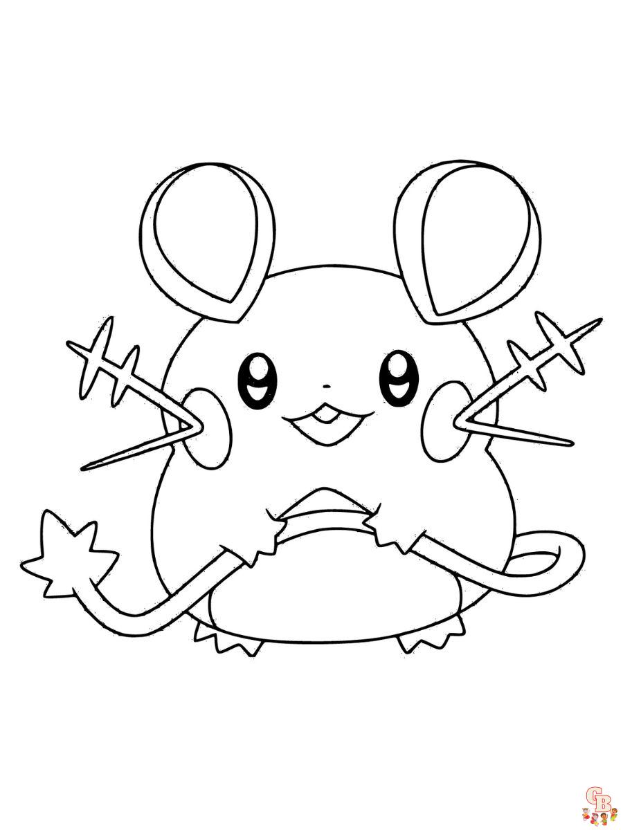 Dedenne coloring page