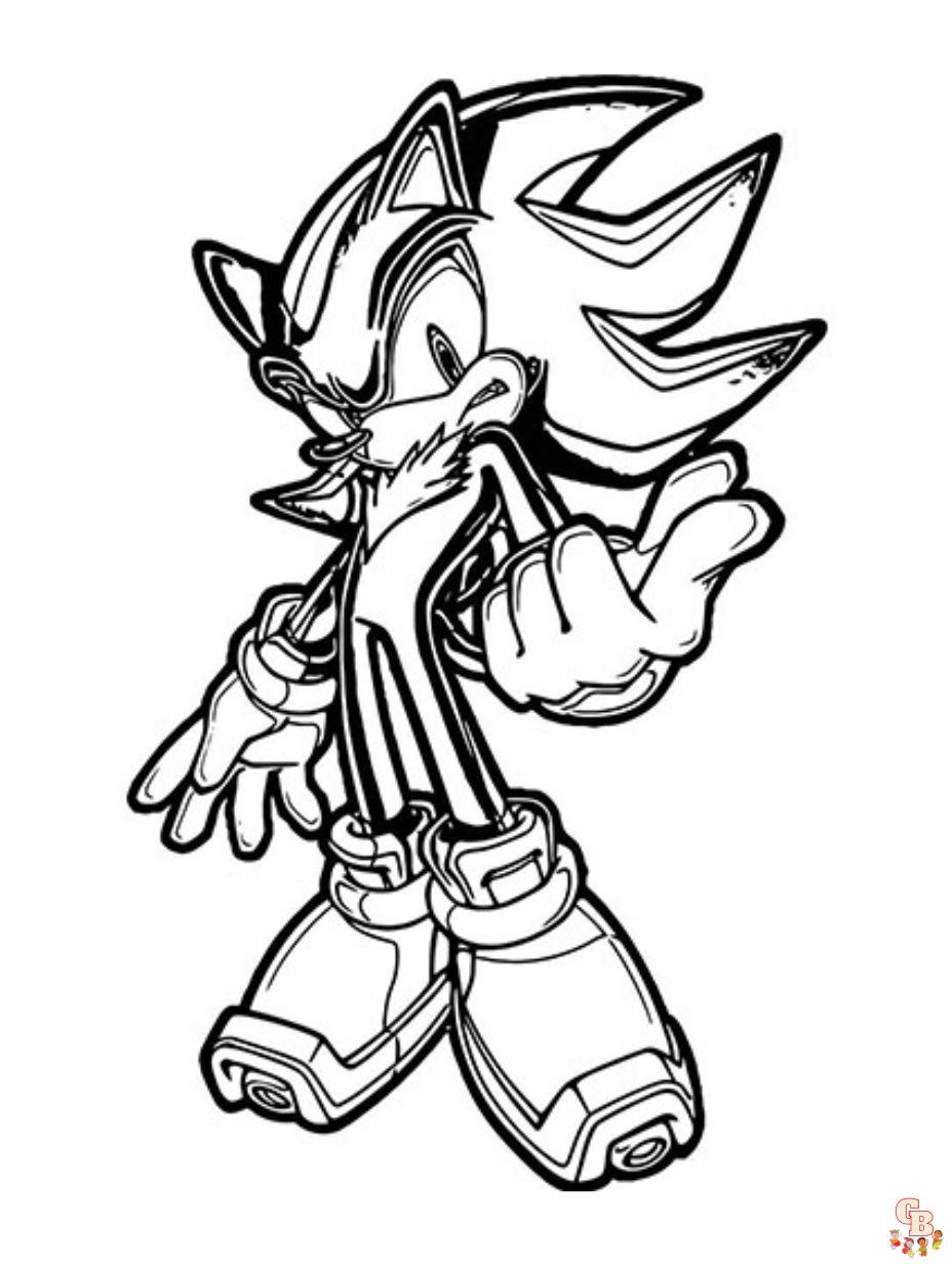 Difficult Sonic Coloring Pages