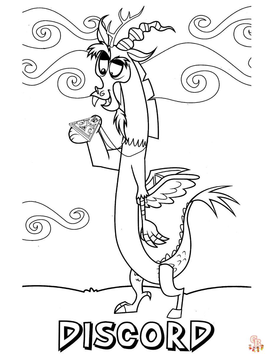 Discord my little pony coloring page