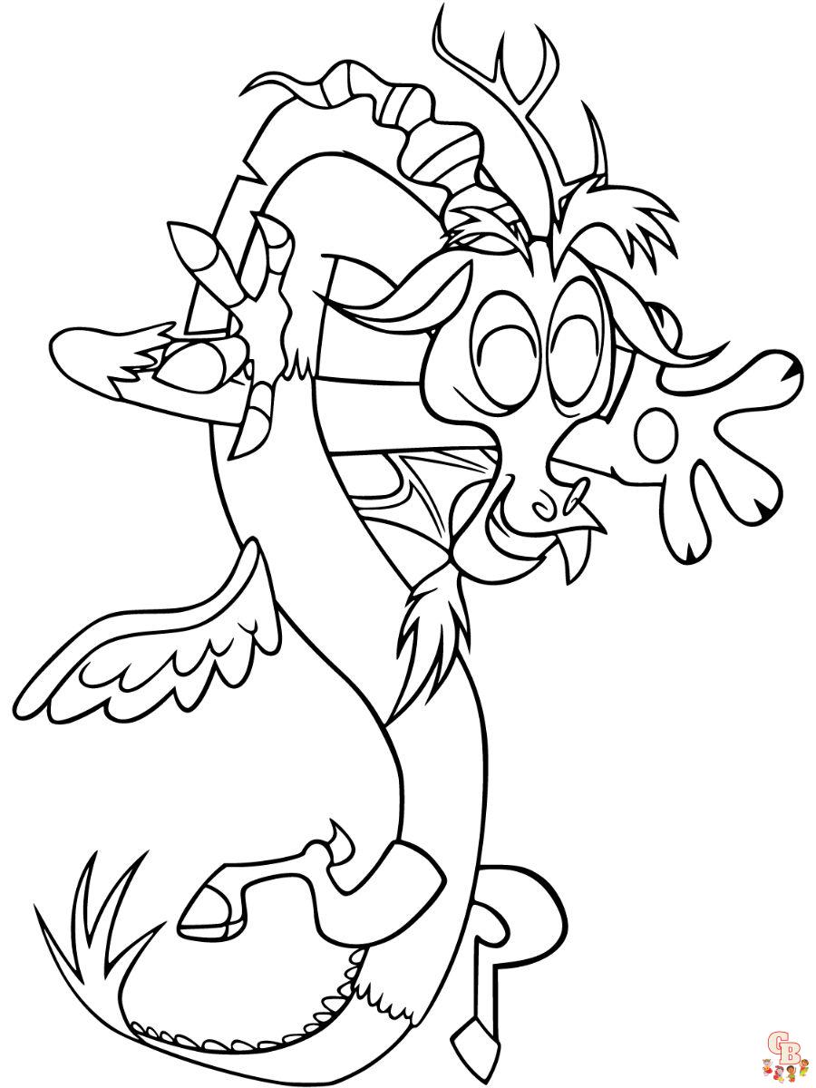 Discord my little pony coloring pages to print