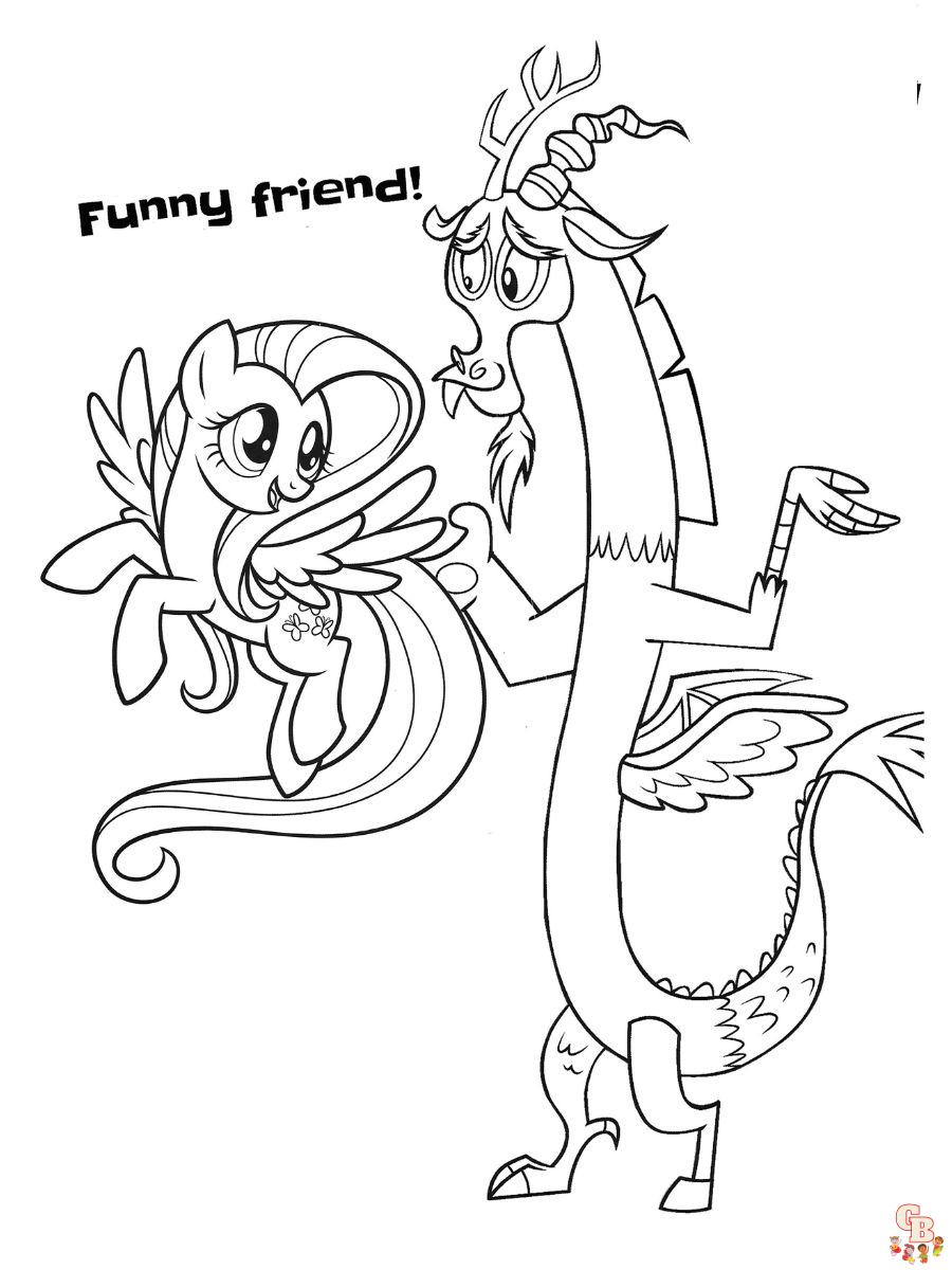 Discord my little pony coloring pages