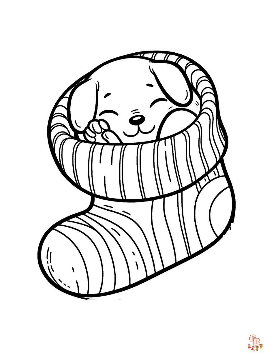 Dog In A Sock coloring pages free