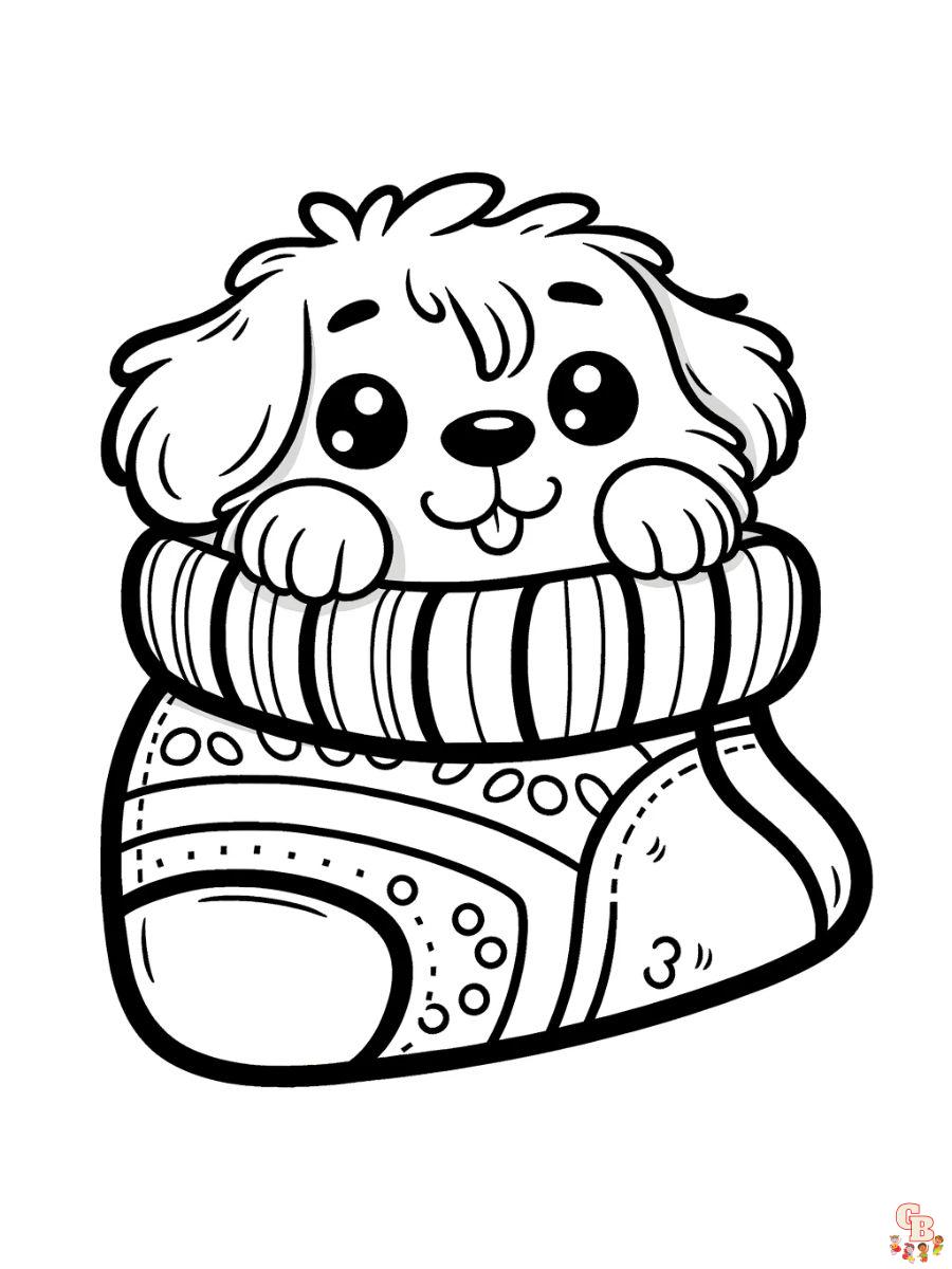 Dog In A Sock coloring pages printable