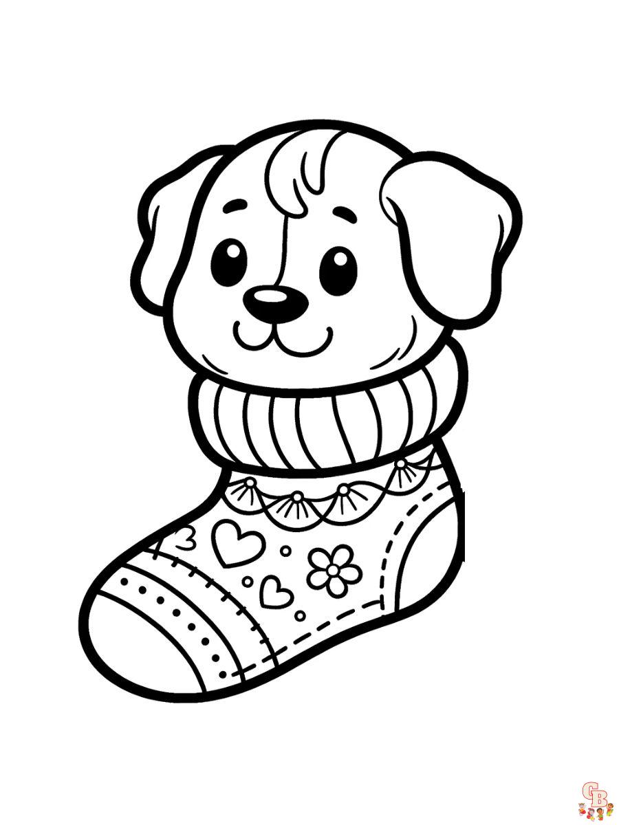 Dog In A Sock coloring pages to print